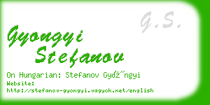 gyongyi stefanov business card